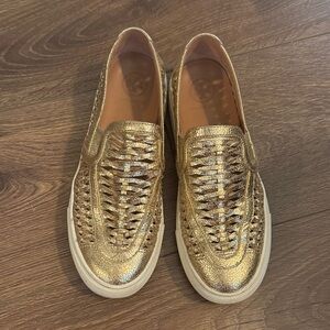 Tory Burch Gold Slip-On Sneakers